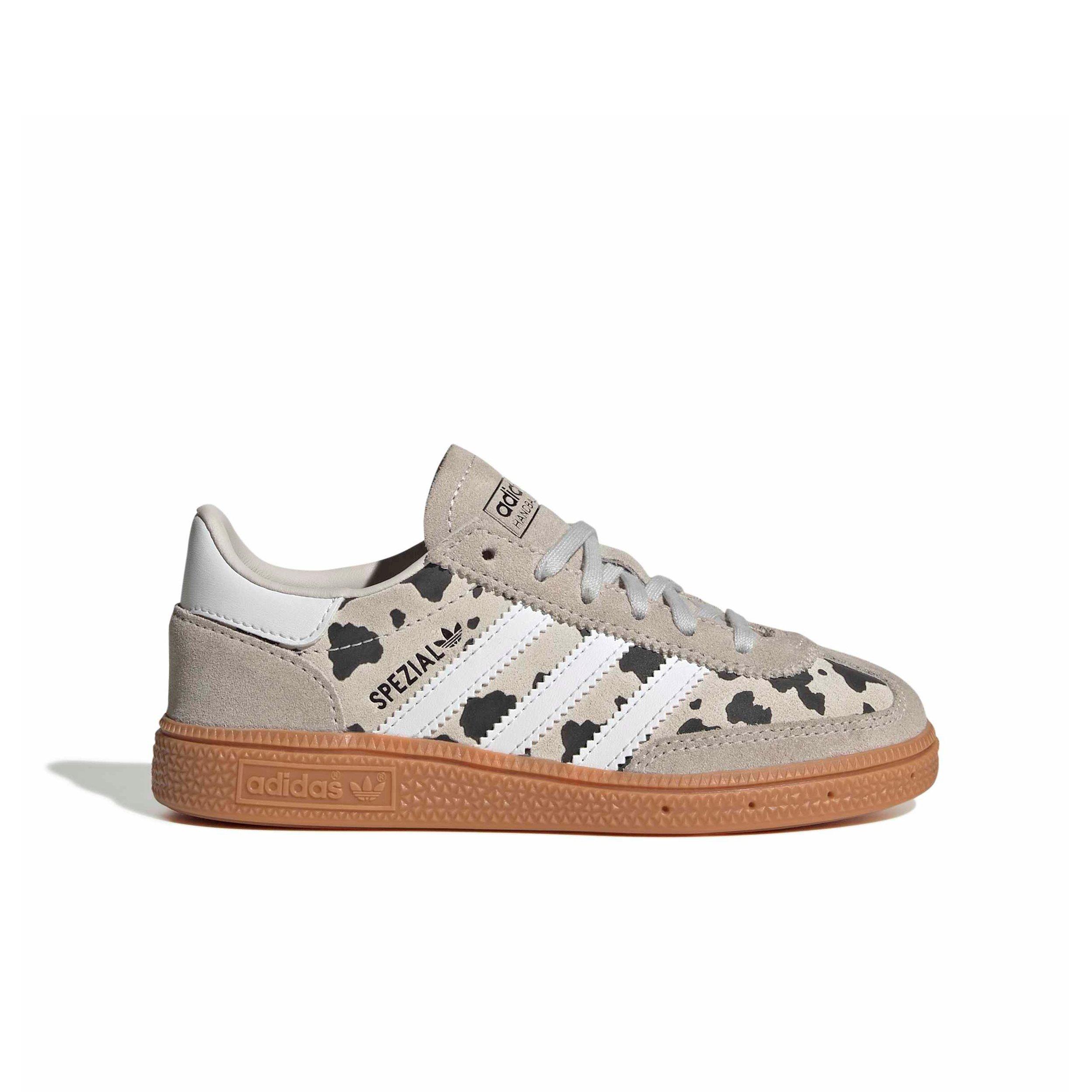adidas Originals Handball Spezial "Grey One/Ftwr White/Crystal White" Preschool Girls' Shoe - GREY/WHITE/WHITE